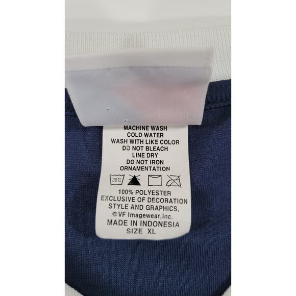 Atlanta Braves Majestic MLB Mens XL V Neck Mesh Jersey Navy Red Pullover Shirt - Picture 5 of 9